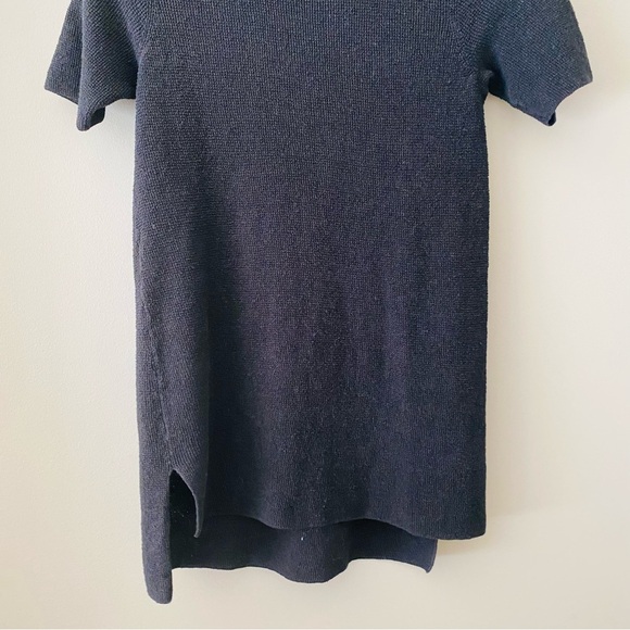 Eileen Fisher Short Sleeve Pullover Mesh Top Black Sz XXS - Picture 3 of 9